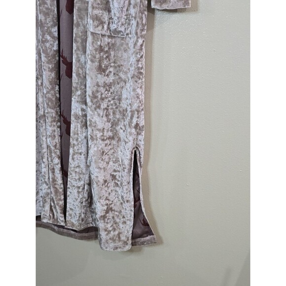 Panache Apparel Crushed Velvet Duster Cardigan Small Maxi Boho Chic Cabincore - Picture 7 of 15